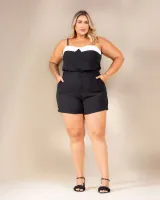 Conjunto Curto Blusa Shorts Airflow Diva's Voga Preto - Foto 5