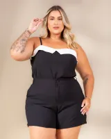 Conjunto Curto Blusa Shorts Airflow Diva's Voga Preto - Foto 6