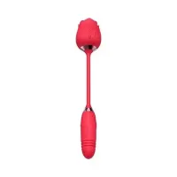 Vibrador Formato de Rosa com Pulsação e Ponto-G Vai e Vem USB - ML-M013 - Foto 3