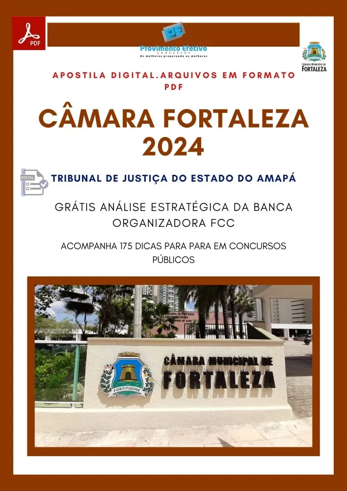 Apostila Câmara Fortaleza Analista Gestão Pessoas 2024 Imagem