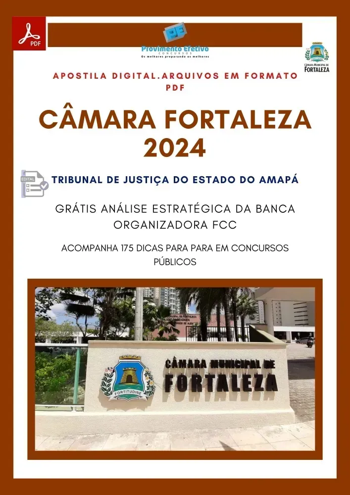 Apostila Câmara Fortaleza Engenheiro Civil 2024 Imagem