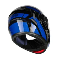 Capacete Peels U-RB2 Dynamic Articulado Preto Azul - Foto 3