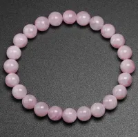 Pulseira Em Pedra Natural Quartzo Rosa 10mm Personalizável - Foto 3