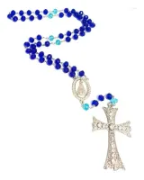 Terço De Noiva Cristais 10mm Azul - Nossa Senhora Aparecida  - Foto 3