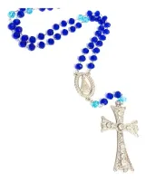 Terço De Noiva Cristais 10mm Azul - Nossa Senhora Aparecida  - Foto 5