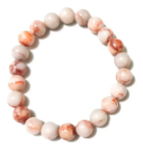 Pulseira De Jaspe Imperial Red Network  Imagem
