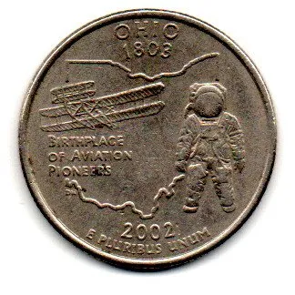 Estados Unidos - 2002D - 25 Cents - Ohio - State Quarter Dollar - MBC