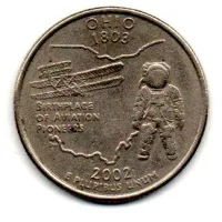 Estados Unidos - 2002D - 25 Cents - Ohio - State Quarter Dollar - MBC