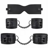 KIT BLACK - ALGEMAS BRACELETE, TORNOZELEIRA E VENDA RETANGULAR - PAU BRASIL