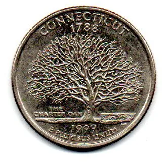 Estados Unidos - 1999D- 25 Cents - Connecticut - State Quarter Dollar
