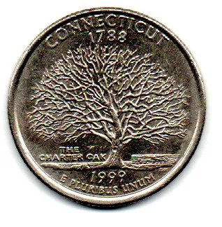 Estados Unidos - 1999P- 25 Cents - Connecticut - State Quarter Dollar