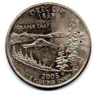 Estados Unidos - 2005D - 25 Cents - Oregon - State Quarter Dollar
