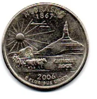 Estados Unidos - 2006P - 25 Cents - Nebraska - State Quarter Dollar