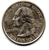 Estados Unidos - 2006D - 25 Cents - North Dakota - State Quarter Dollar - Foto 2
