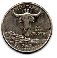 Estados Unidos - 2007D - 25 Cents - Montana - State Quarter Dollar