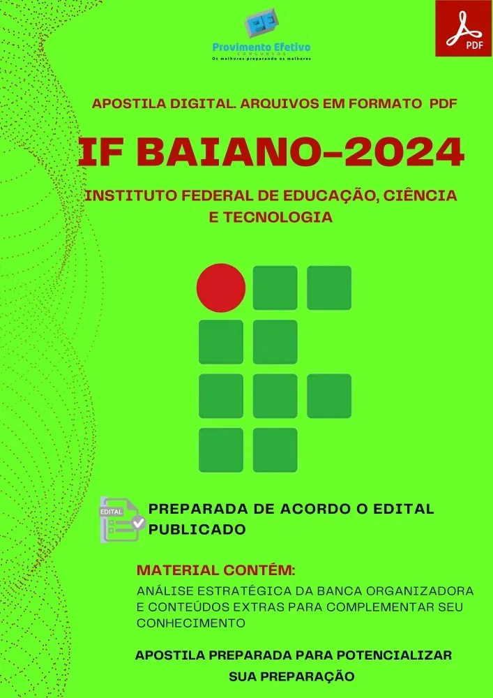  Apostila IF BAIANO Assistente Administração Ano 2024 Imagem