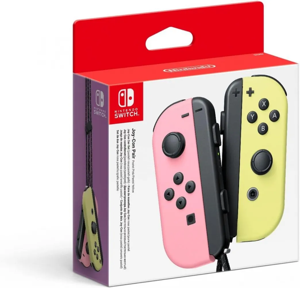 Controle Joy-Con L/R Rosa / Amarelo  Pastel - Nintendo Switch