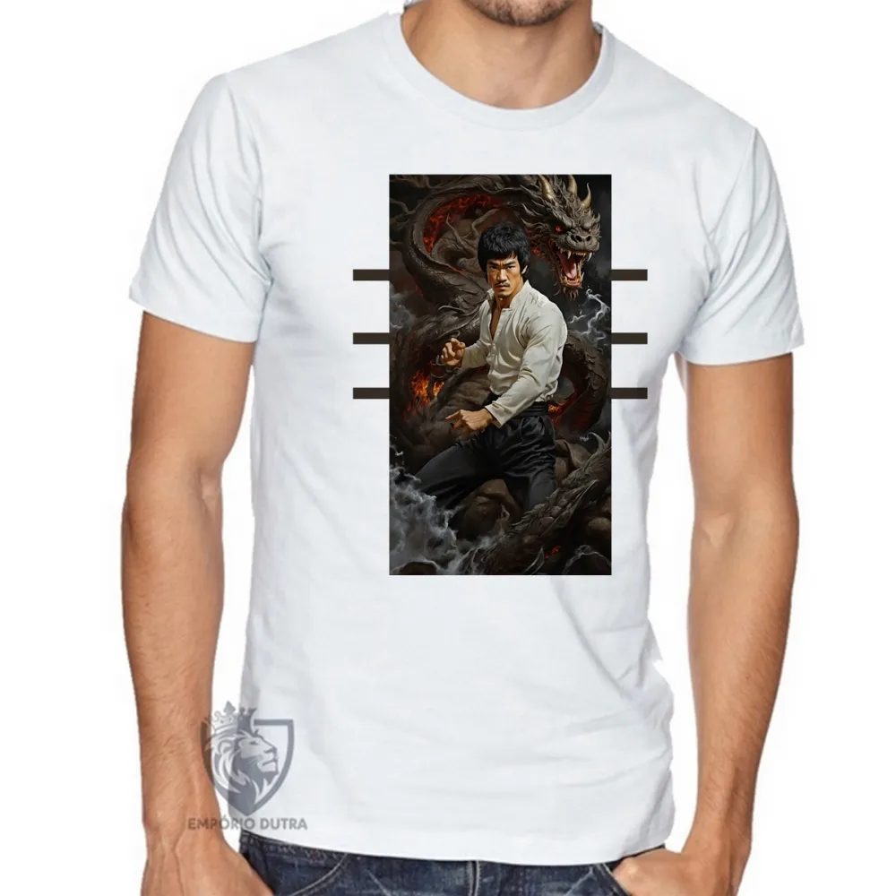  Camiseta Bruce Lee Dragão