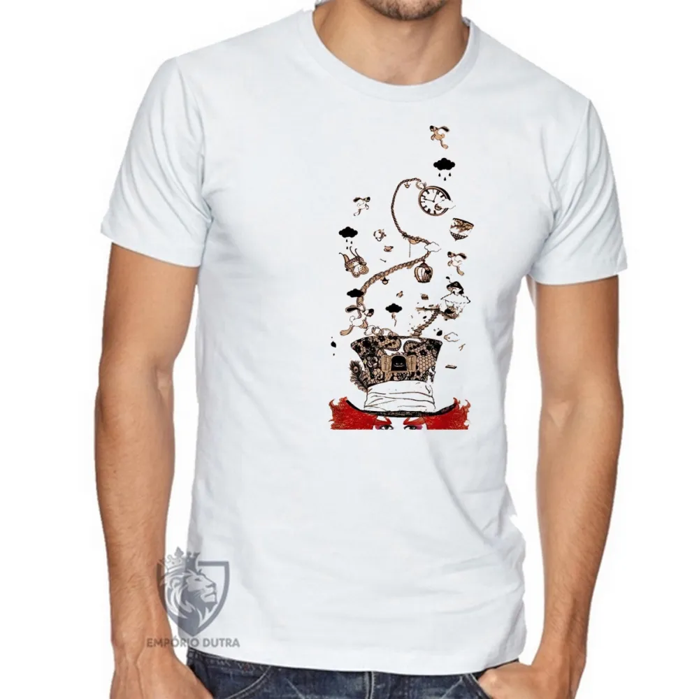 Camiseta Chapeleiro Maluco pensamentos