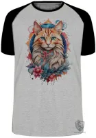 Camiseta Gato e  Flores - Foto 3