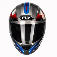 Capacete FLY F 9 Racing Grafite Azul Vermelho - Foto 2