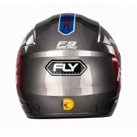 Capacete FLY F 9 Racing Grafite Azul Vermelho - Foto 3