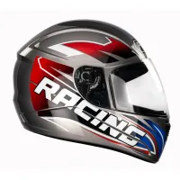 Capacete FLY F 9 Racing Grafite Azul Vermelho - Foto 4