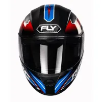 Capacete FLY F 9 Racing Preto Fosco Azul Vermelho - Foto 2