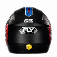 Capacete FLY F 9 Racing Preto Fosco Azul Vermelho - Foto 3