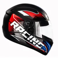 Capacete FLY F 9 Racing Preto Fosco Azul Vermelho - Foto 4