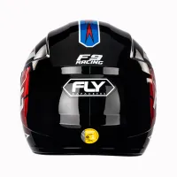 Capacete FLY F 9 Racing Preto Azul Vermelho - Foto 3