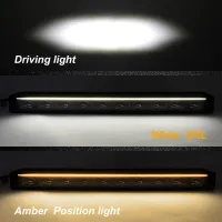 BARRA DE LED BLACK 80CM C/DRL LINE LIGHT BRANCO & AMBAR 380W - Foto 2