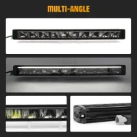 BARRA DE LED BLACK 80CM C/DRL LINE LIGHT BRANCO & AMBAR 380W - Foto 3