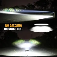 BARRA DE LED BLACK 80CM C/DRL LINE LIGHT BRANCO & AMBAR 380W - Foto 5