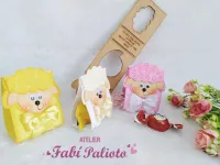 G1.537  Gabarito de Moldes  em MDF  Embalagem Cordeiro Porta Bombom 1 - Coleção Cordeirinho de Jesus - Foto 2