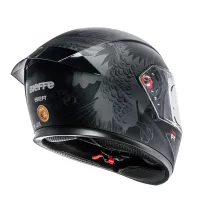 Capacete BIEFFE B 12 - FT Preto Fosco Cinza - Foto 3