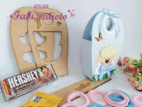 G1.540  Gabarito de Moldes  em MDF  Embalagem Cordeiro  - Coleção Cordeirinho de Jesus - Foto 2