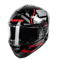 Capacete BIEFFE B 12 - Phanton Preto Grafite Vermelho - Foto 2