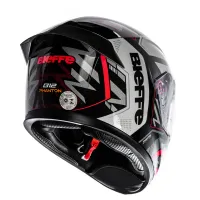 Capacete BIEFFE B 12 - Phanton Preto Grafite Vermelho - Foto 3
