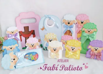 KIT12  Gabarito de Moldes em MDF  Coleção Cordeirinhos de Jesus 