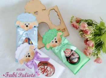 KIT12  Gabarito de Moldes em MDF  Coleção Cordeirinhos de Jesus  - Foto 2