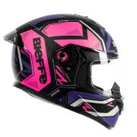 Capacete BIEFFE B 12 - Phanton Preto Fosco Pink - Foto 4