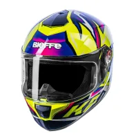 Capacete BIEFFE B 12 - KF Amarelo Limão Roxo - Foto 2
