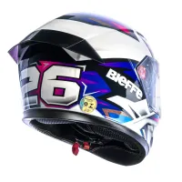 Capacete BIEFFE B 12 - KF Branco Perola Roxo - Foto 3