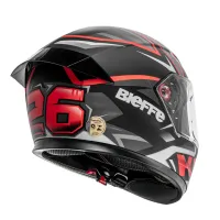 Capacete BIEFFE B 12 - FT Preto Fosco Vermelho - Foto 3