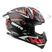 Capacete BIEFFE B 12 - FT Preto Fosco Vermelho - Foto 4