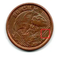 2003 - 1 Centavo - Moeda Brasil - ERRO: Duplicação no 