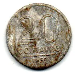 1959 - 20 Centavos - Moeda Brasil - UTG