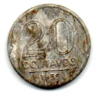 1959 - 20 Centavos - Moeda Brasil - UTG