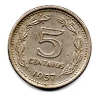 Argentina - 1957 - 5 Centavos